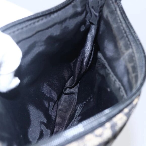 Christian Dior Trotter Canvas Pouch Brown Silver Auth bs29749 - Picture 12 of 16